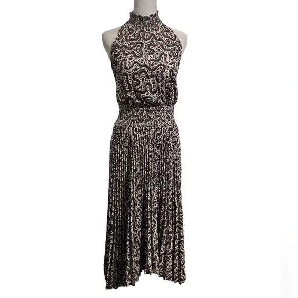 A.L.C. x Barney’s Renzo Paisley Pleated Dress - Picture 3 of 17
